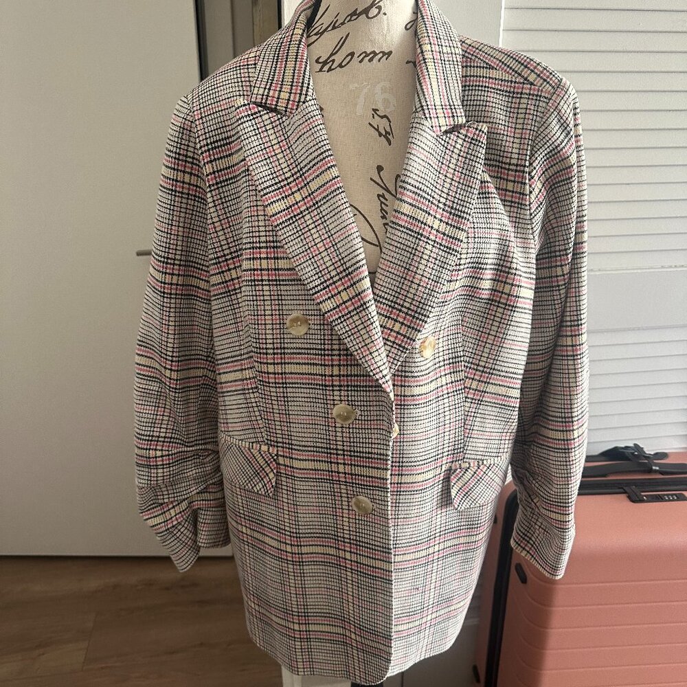 1. State plaid blazer size 1X